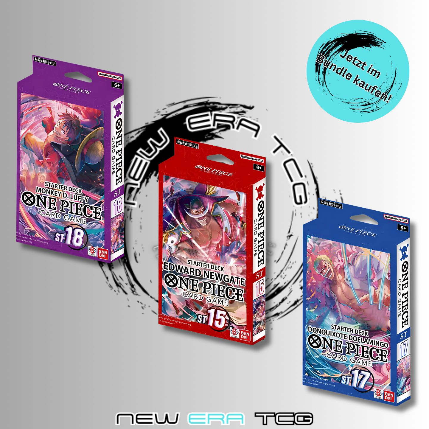One Piece - Starter Deck Bundle - Edward Newgate, Monkey D Luffy & Doflamingo - EN